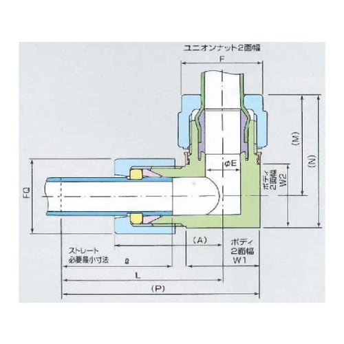 00N−131−01 石英管用ジョイントL