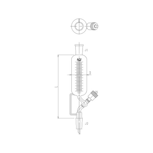 3600100V3L バルブ付分留受器