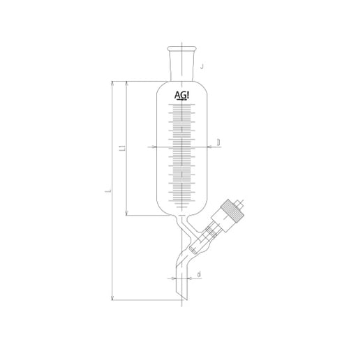 363850V3L バルブ付分留受器