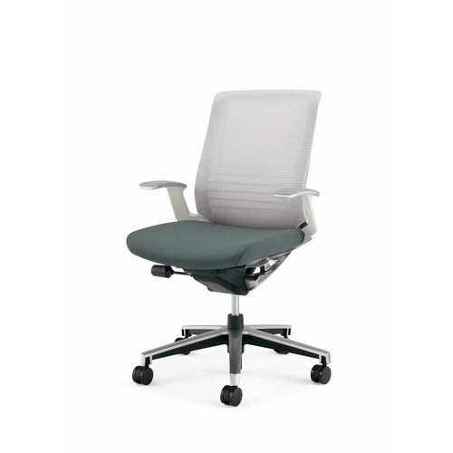 インスパイン ローバック本体白T型肘 灰 軟床用