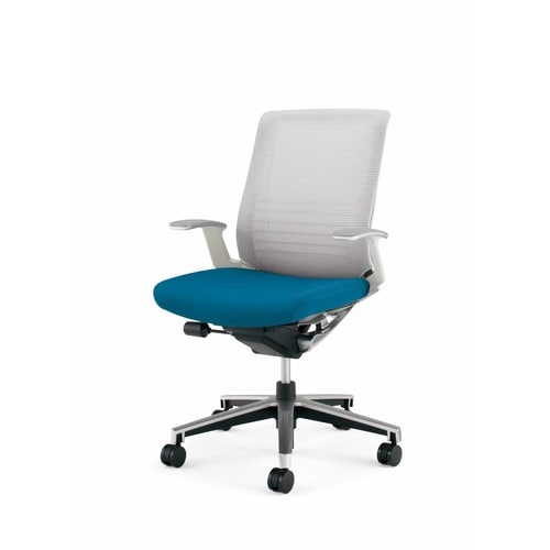 インスパイン ローバック本体白T型肘 青 硬床用