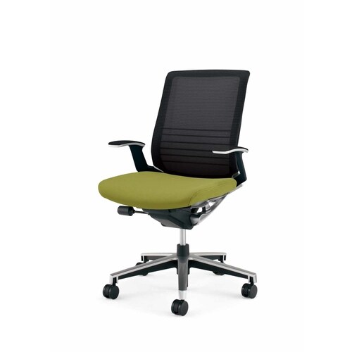 インスパイン ローバック本体黒T型肘 黄緑 軟床用