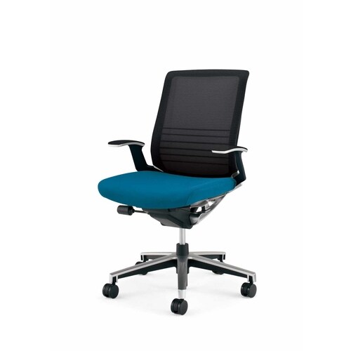 インスパイン ローバック本体黒T型肘 青 軟床用