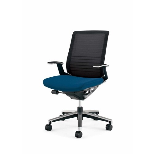 インスパイン ローバック本体黒T型肘 紺 硬床用