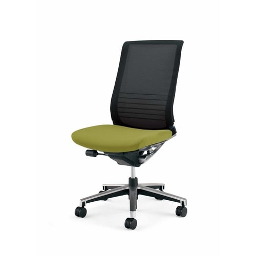 インスパイン ハイバック本体黒肘無 黄緑 軟床用