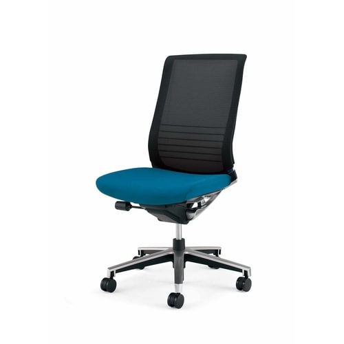 インスパイン ハイバック本体黒肘無 青 軟床用