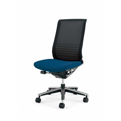 インスパイン ハイバック本体黒肘無 紺 軟床用