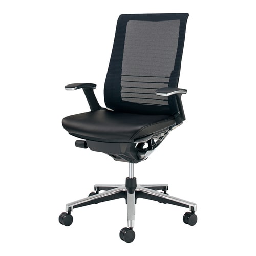 インスパイン ハイバック本体黒T型肘 黒 硬床用