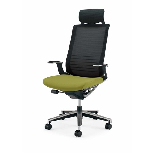 インスパイン ヘッドレスト本体黒T肘 黄緑 硬床用