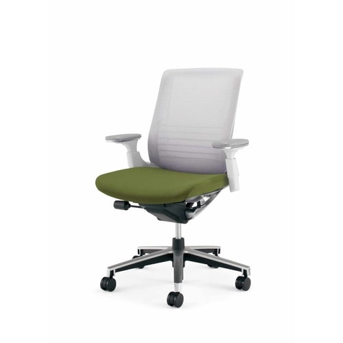 インスパイン ローバック本体白可動肘 緑 硬床用