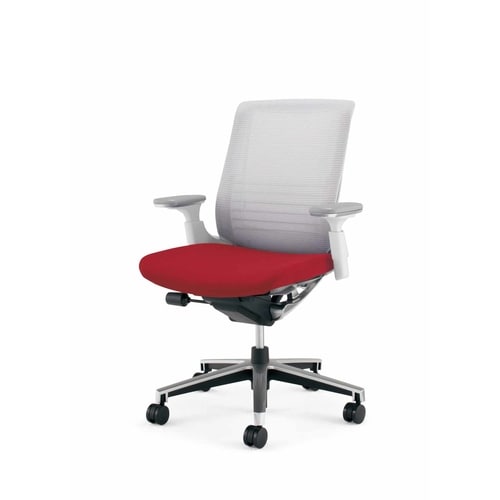 インスパイン ローバック本体白可動肘 赤 硬床用