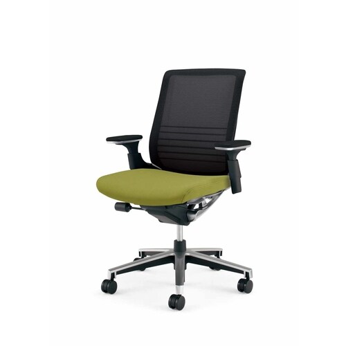 インスパイン ローバック本体黒可動肘 黄緑 硬床用