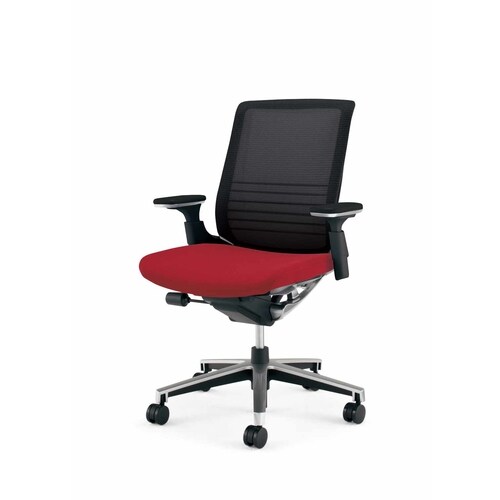 インスパイン ローバック本体黒可動肘 赤 硬床用