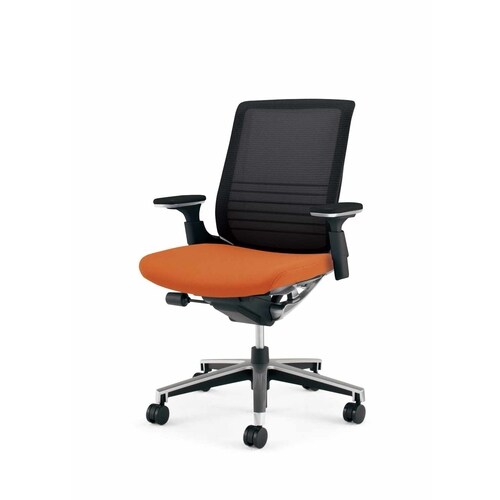 インスパイン ローバック本体黒可動肘 橙 硬床用