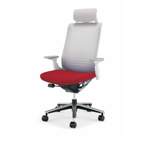 インスパイン ヘッド付 本体白可動肘 赤 軟床用