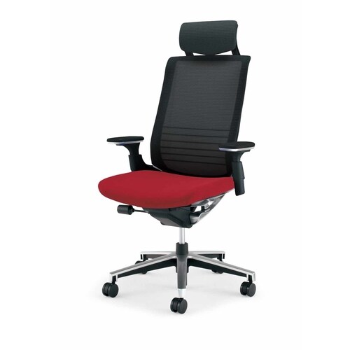 インスパイン ヘッド付 本体黒可動肘 赤 硬床用