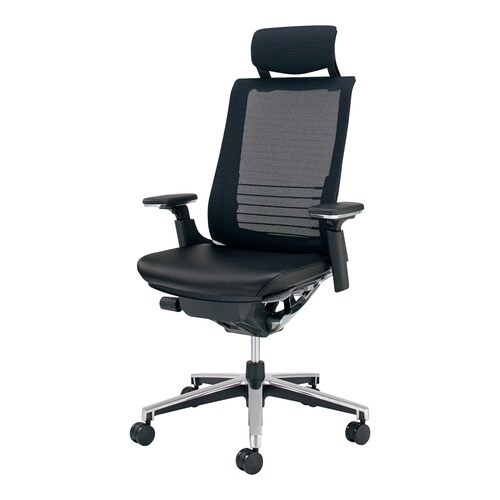 インスパイン ヘッド付 本体黒可動肘 黒 軟床用