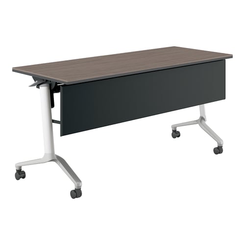 コンフェスト シンプルW15D6濃木目パネル付棚付