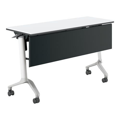 コンフェスト シンプルW12D4白パネル付棚付