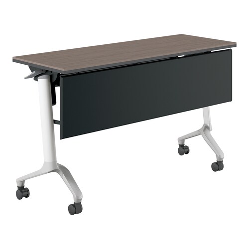 コンフェスト シンプルW12D4濃木目パネル付棚付