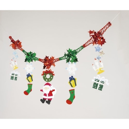 店飾 プレゼントサンタネットガーランド