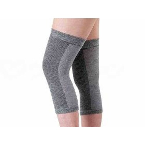 備長炭メッシュ膝サポーター2枚組 グレー×4