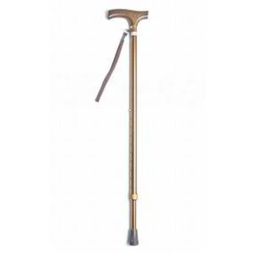 夢ライフステッキ伸縮型スリム ブラウン×2