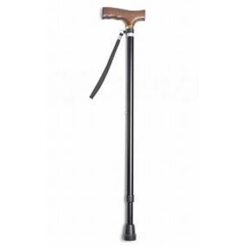 夢ライフステッキ伸縮型ベーシック ブラック×2