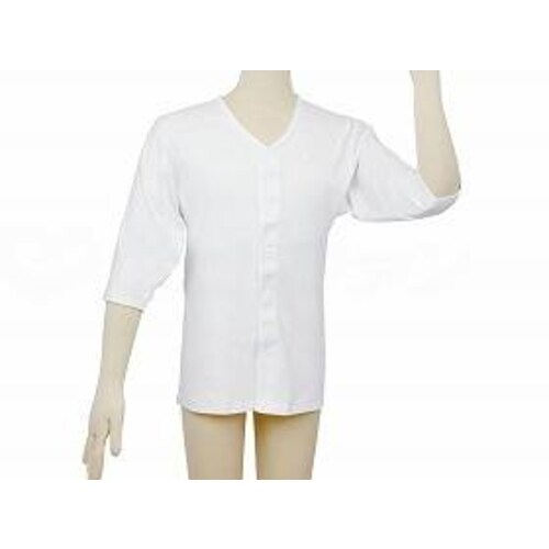 ワンタッチ肌着 七分袖 紳士用/ホワイト/LL×4