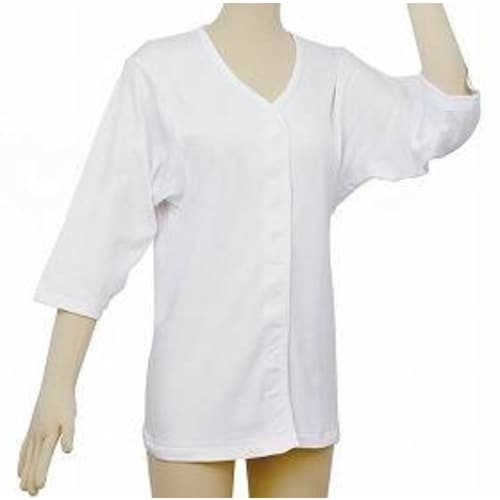 ワンタッチ肌着 七分袖 婦人用/ホワイト/3L×3