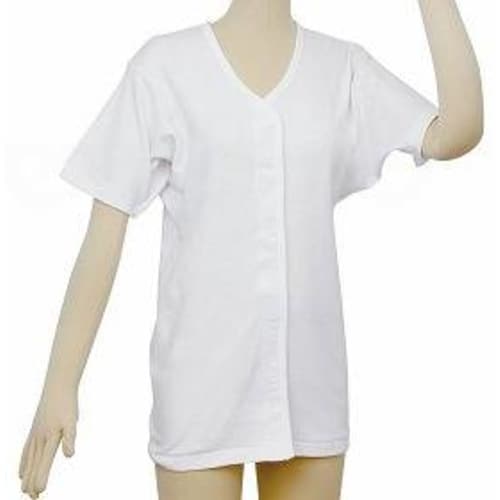 ワンタッチ肌着 半袖 婦人用/ホワイト/LL×4