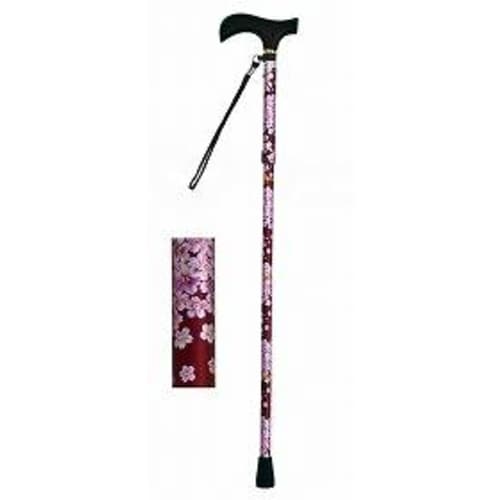 夢ライフステッキ柄杖折りたたみ伸縮型 桜ワイン×2