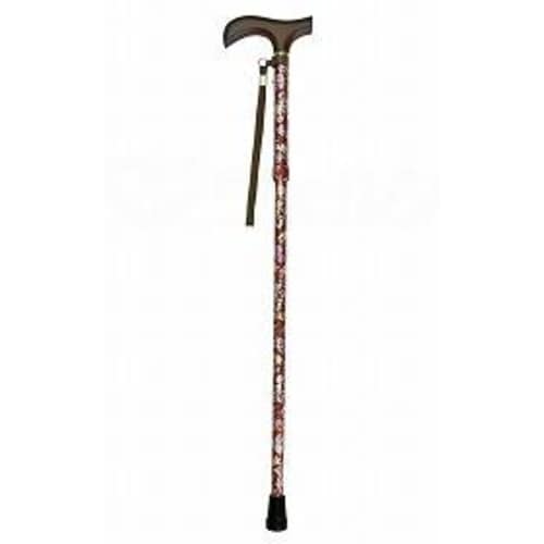夢ライフステッキ折りたたみ伸縮型ショート 花ワイン