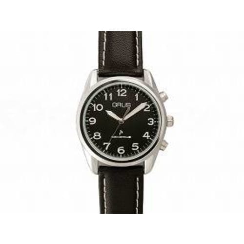 GRUS ボイス電波腕時計 ブラック×ブラック