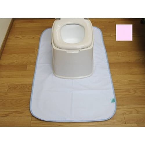 消臭達人 簡易トイレ用防水マット/ピンク×2