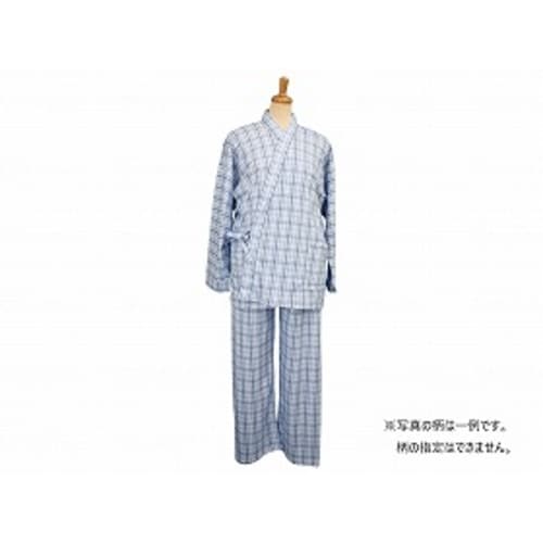 スムース二部式ねまき紳士用/ブルー/M×2