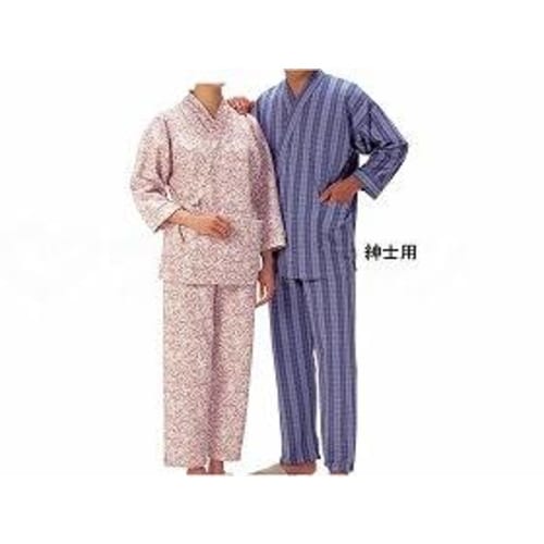 キルト二部式寝巻き紳士用/グレー/L×2