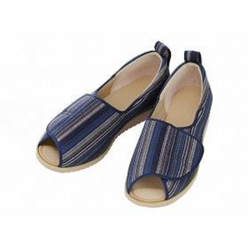 オープン和(なごみ)(両足)青(縞)左4L/右S