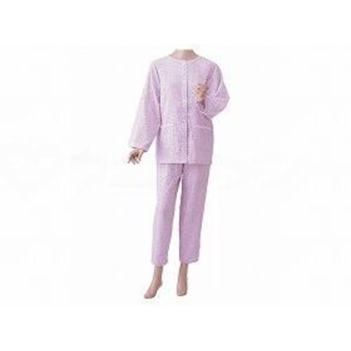 婦人 楽らくガーゼパジャマ長袖/パープル/S×2