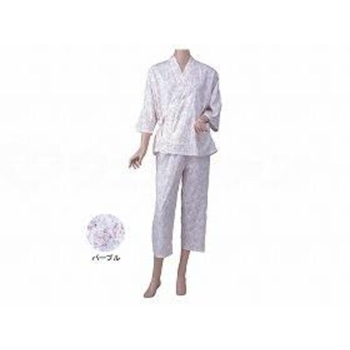 婦人 カラーおくつろ着/パープル/L×2