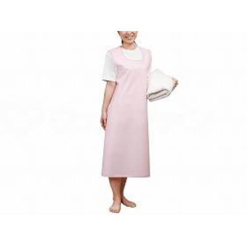 入浴介助エプロン(マジックタイプ)/ピンク/LL