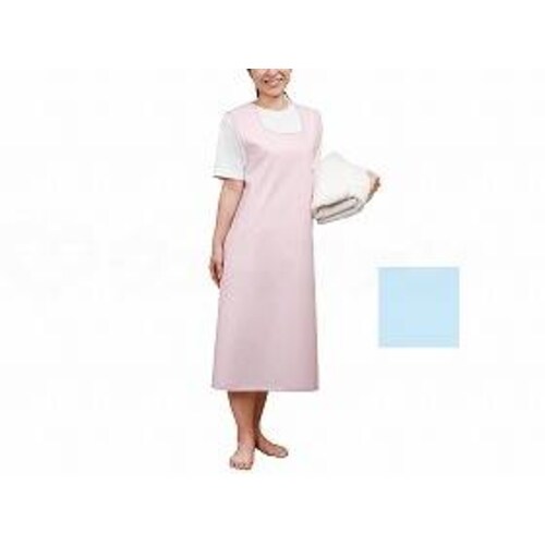 入浴介助エプロン(マジックタイプ)/サックス/LL