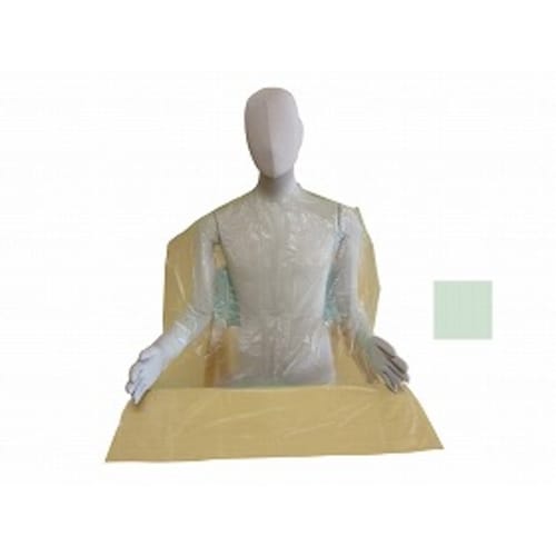 PE食事用エプロン/グリーン/50枚入×10個