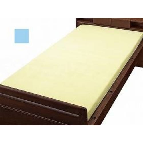 綿混パイル防水BOXシーツ サックス