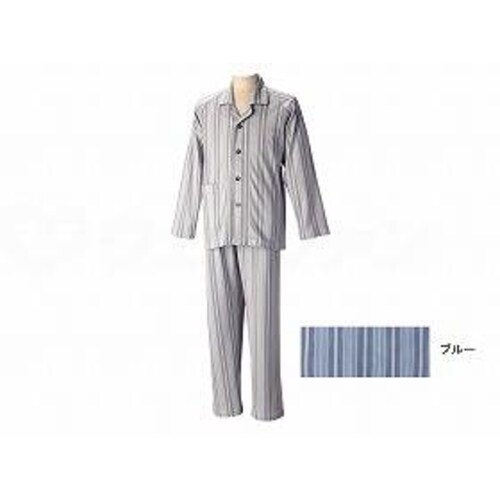 長袖パジャマ(紳士セット)通年用/ブルー/S×2