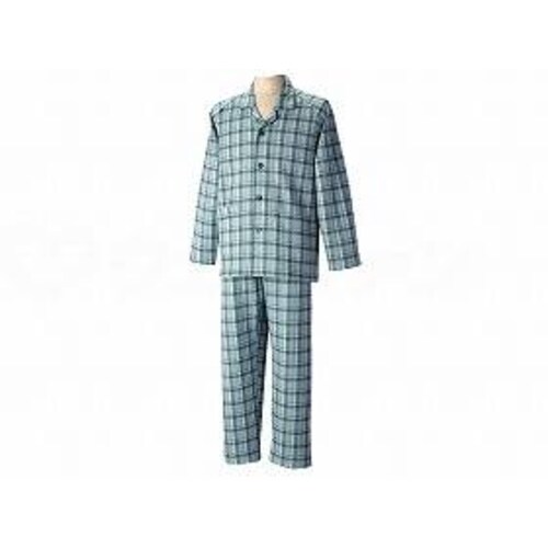 長袖パジャマ(紳士セット)秋冬用/グリーン/LL