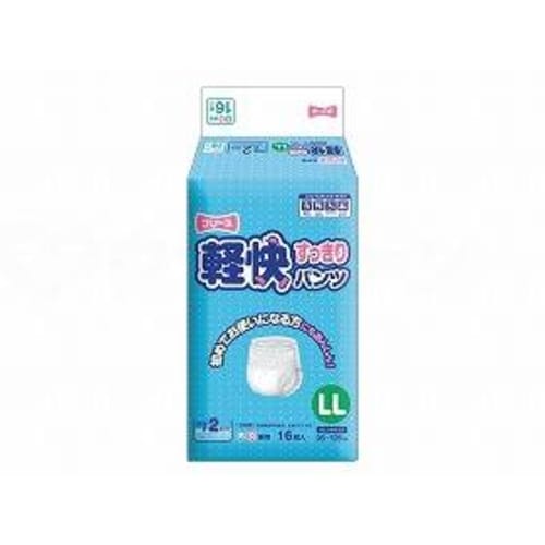 軽快 すっきりパンツ/ケース/LL16枚/4袋