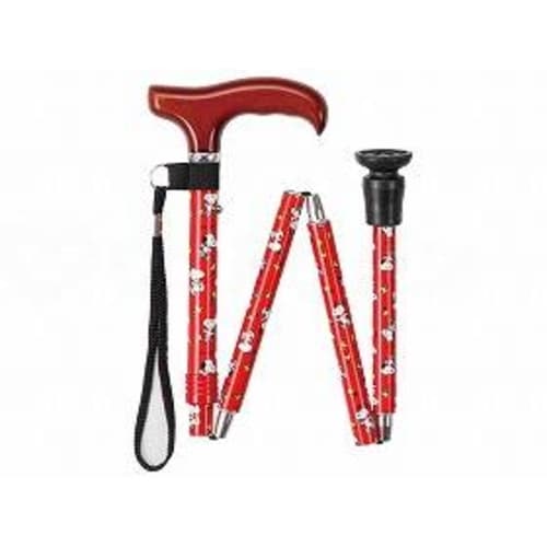 スヌーピー ステッキ(折りたたみ)/レッド×2