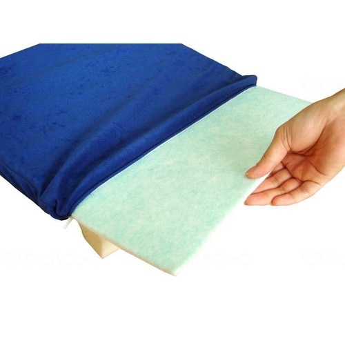 低反発車椅子用クッション(吸湿シート入)/紺