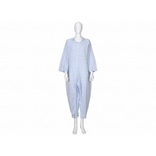 フドーねまき5型 スリーシーズン/水色格子/M